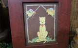 Cat Scherenschnitte Artist Signed S Gilpin