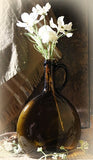 Chestnut Blown Amber Bottle c. 1850 - 1860