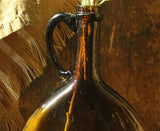 Chestnut Blown Amber Bottle c. 1850 - 1860
