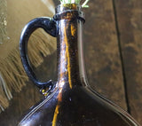 Chestnut Blown Amber Bottle c. 1850 - 1860