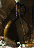 Chestnut Blown Amber Bottle c. 1850 - 1860