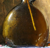 Chestnut Blown Amber Bottle c. 1850 - 1860