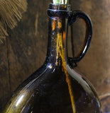 Chestnut Blown Amber Bottle c. 1850 - 1860