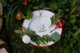 Patriotic Vintage Plate Graniteware Bowl with Flags