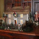 Christmas Saltbox House with Accessories