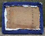 Antique 19th-Century Country Footstool with Early Overshot Coverlet