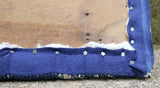 Antique 19th-Century Country Footstool with Early Overshot Coverlet