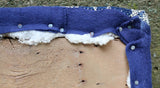 Antique 19th-Century Country Footstool with Early Overshot Coverlet