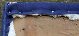 Antique 19th-Century Country Footstool with Early Overshot Coverlet