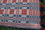 Antique Pennsylvania Overshot Coverlet - Sunrise & Star Pattern