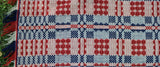 Antique Pennsylvania Overshot Coverlet - Sunrise & Star Pattern