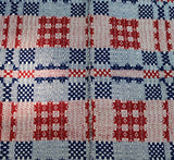 Antique Pennsylvania Overshot Coverlet - Sunrise & Star Pattern