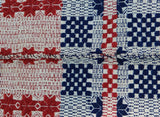 Antique Pennsylvania Overshot Coverlet - Sunrise & Star Pattern
