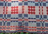 Antique Pennsylvania Overshot Coverlet - Sunrise & Star Pattern
