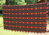 Antique Pennsylvania Overshot Coverlet - Sunrise & Star Pattern