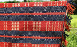 Antique Pennsylvania Overshot Coverlet - Sunrise & Star Pattern
