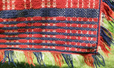 Antique Pennsylvania Overshot Coverlet - Sunrise & Star Pattern