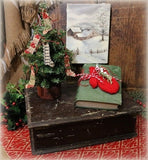 Early Document Box Book and Decorated Tree