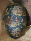 German Easter Egg with Spun Cotton Chick