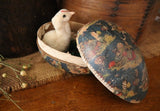 German Easter Egg with Spun Cotton Chick