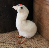German Easter Egg with Spun Cotton Chick