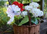 Market Splint Patriotic Basket with Flowers and Flag