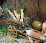 German Rabbit Candy Container Pulling Cart Easter Gathering