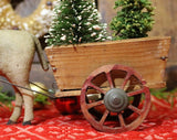 German Donkey Nodder with Cart and Trees