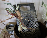 McCoy Stoneware Picket Fence Bowl Root Vegetables Grater