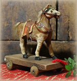 Hide Covered Horse Pull Toy Small