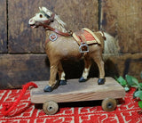 Hide Covered Horse Pull Toy Small