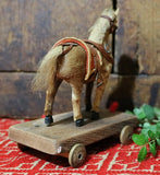 Hide Covered Horse Pull Toy Small