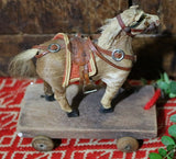Hide Covered Horse Pull Toy Small