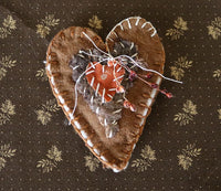 Tin Push Up Candleholder Autumn with Heart