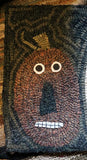 Hooked Rug Folk Art Pumpkin Trio