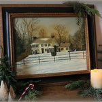 Pennsylvania House Winter Scene Oil Painting