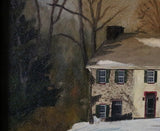 Pennsylvania House Winter Scene Oil Painting