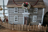 Christmas Saltbox House with Accessories