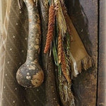 Long Handled Dipper Gourds Lit Autumn Flowers