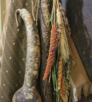 Long Handled Dipper Gourds Lit Autumn Flowers