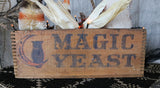 Magic Yeast Box with Folk Art Handcrafted Owl