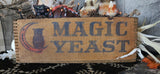 Magic Yeast Box with Folk Art Handcrafted Owl