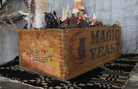 Magic Yeast Box with Folk Art Handcrafted Owl