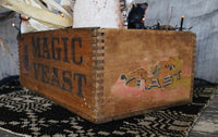 Magic Yeast Box with Folk Art Handcrafted Owl