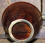 Folk Art Rabbit Painting with Marcrest Bowl Spring Gathering