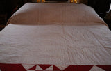 Ohio Star Red and White Quilt