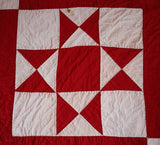 Ohio Star Red and White Quilt