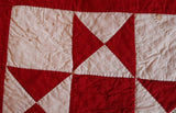 Ohio Star Red and White Quilt