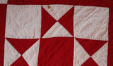 Ohio Star Red and White Quilt