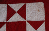 Ohio Star Red and White Quilt